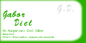 gabor diel business card